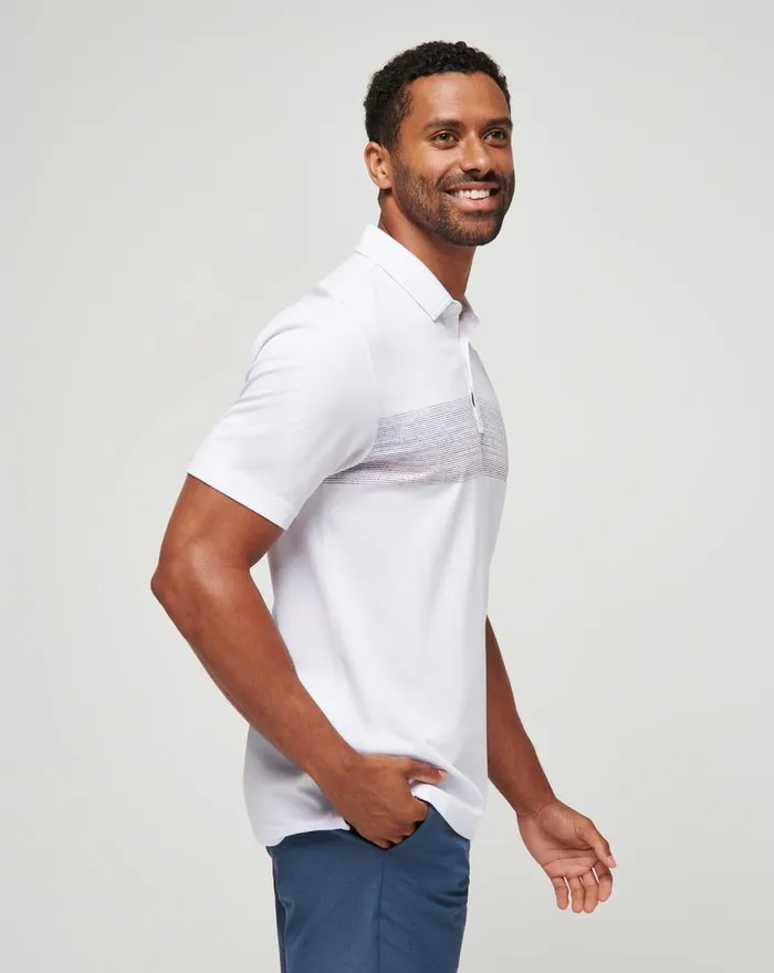 Men Polos TravisMathew WIND TEST POLO White
