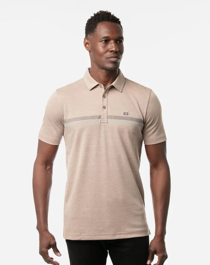 Men Polos TravisMathew WOLF MOON POLO Heather Portabella
