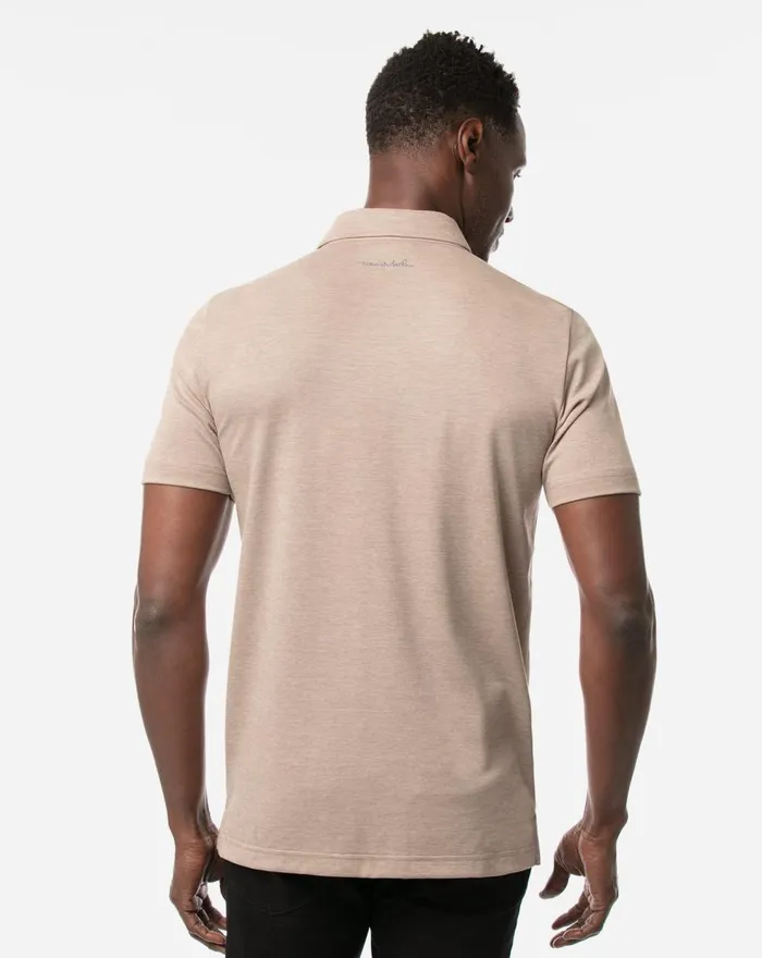 Men Polos TravisMathew WOLF MOON POLO Heather Portabella