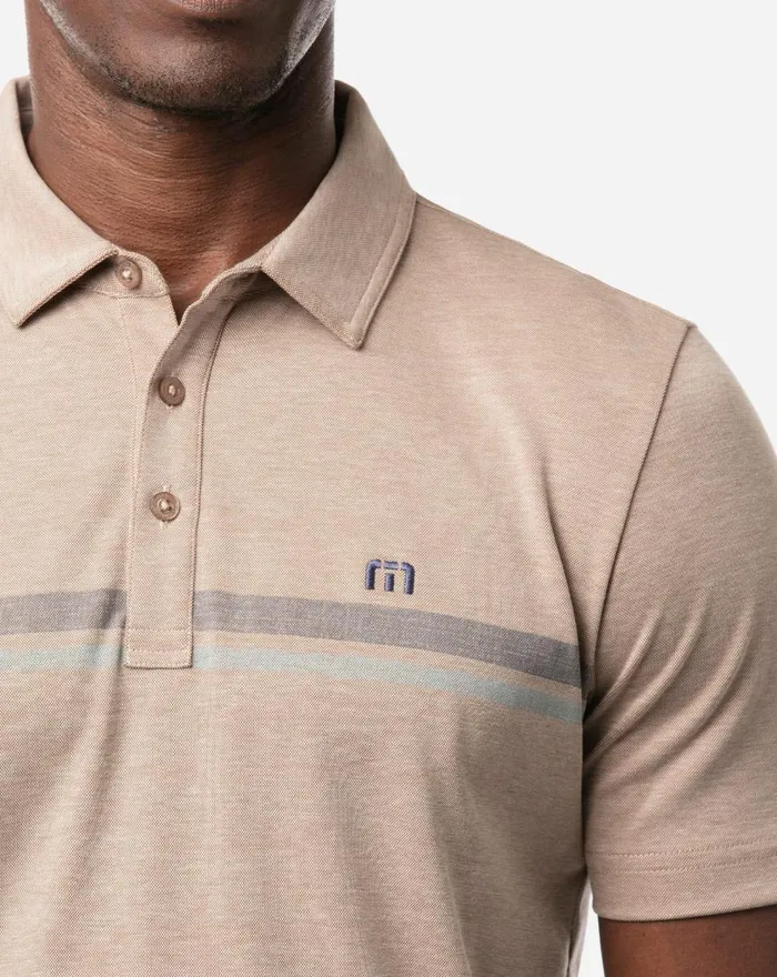 Men Polos TravisMathew WOLF MOON POLO Heather Portabella