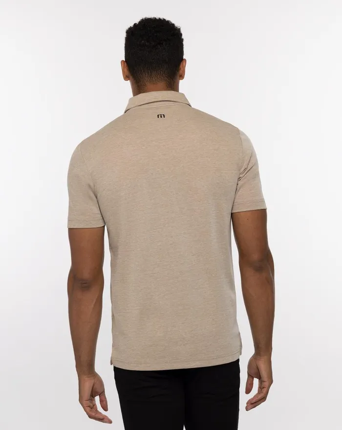 Men Polos TravisMathew WOODLAND POLO Heather Portabella