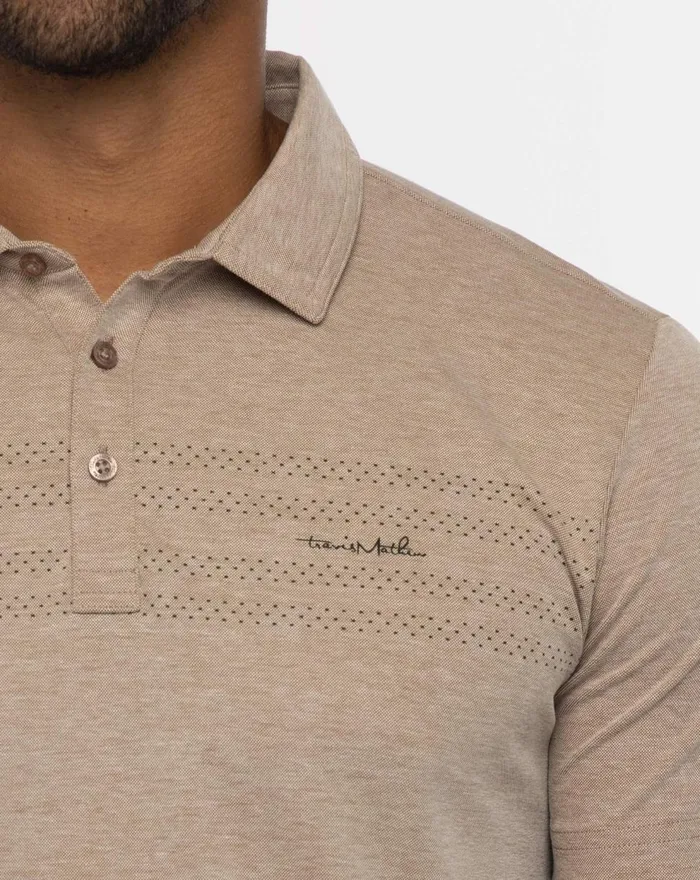 Men Polos TravisMathew WOODLAND POLO Heather Portabella