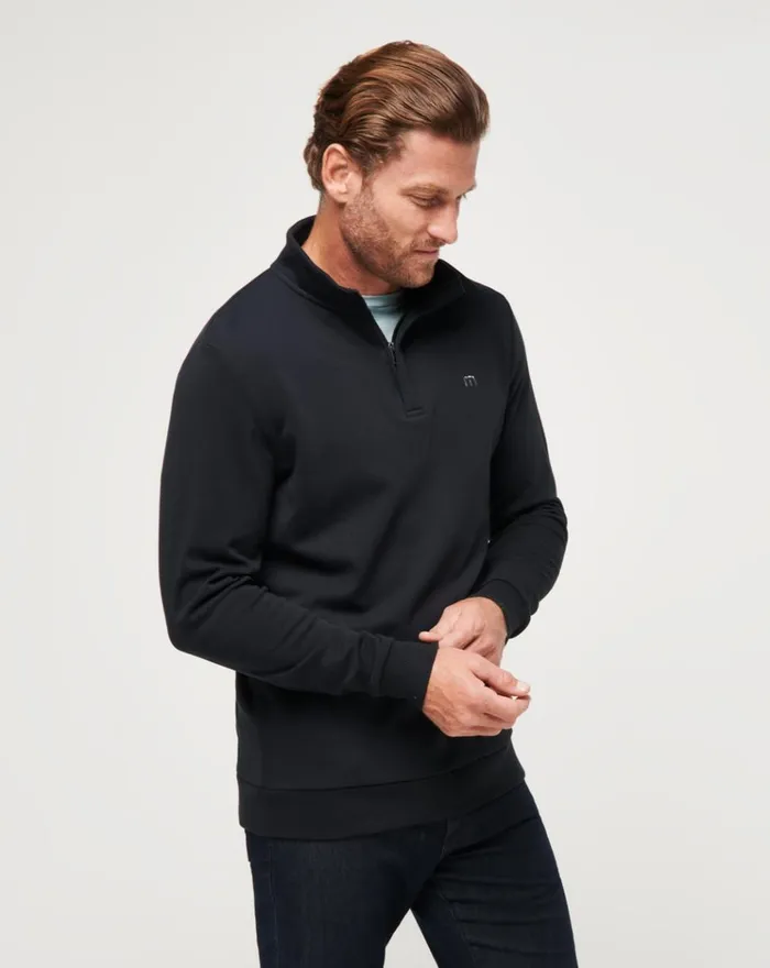Men Quarter Zips TravisMathew CLOUD QUARTER ZIP 20 Black