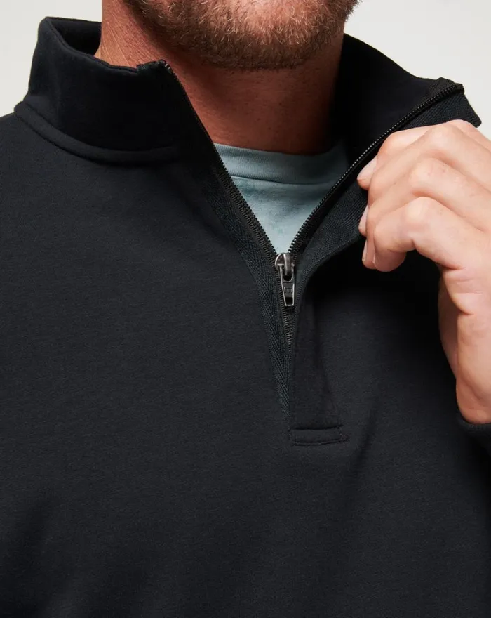 Men Quarter Zips TravisMathew CLOUD QUARTER ZIP 20 Black