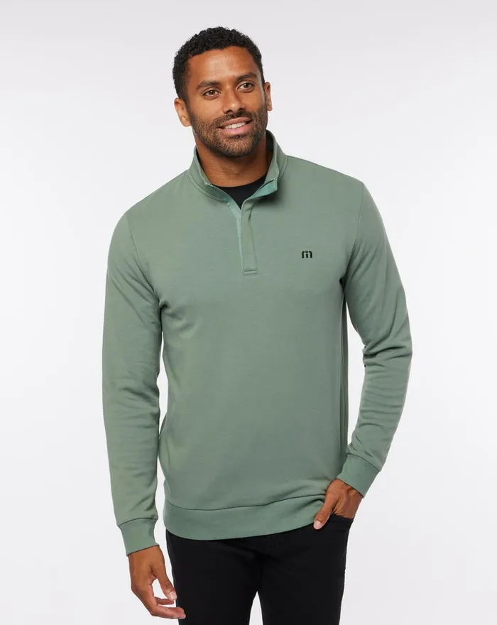 Men Quarter Zips TravisMathew CLOUD QUARTER ZIP 20 Heather Balsam