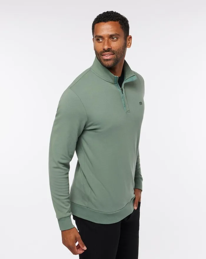 Men Quarter Zips TravisMathew CLOUD QUARTER ZIP 20 Heather Balsam