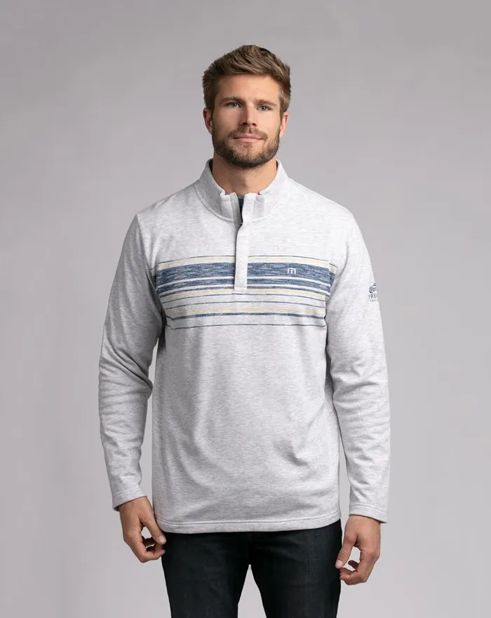 Men Quarter Zips TravisMathew FREE ENTRY QUARTER ZIP Heather Light Grey