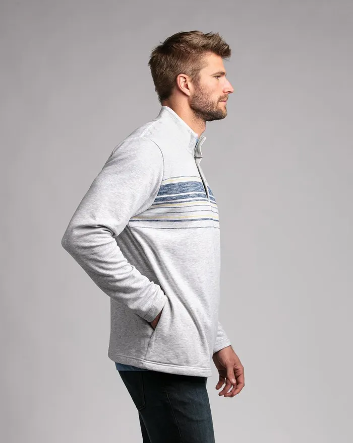Men Quarter Zips TravisMathew FREE ENTRY QUARTER ZIP Heather Light Grey
