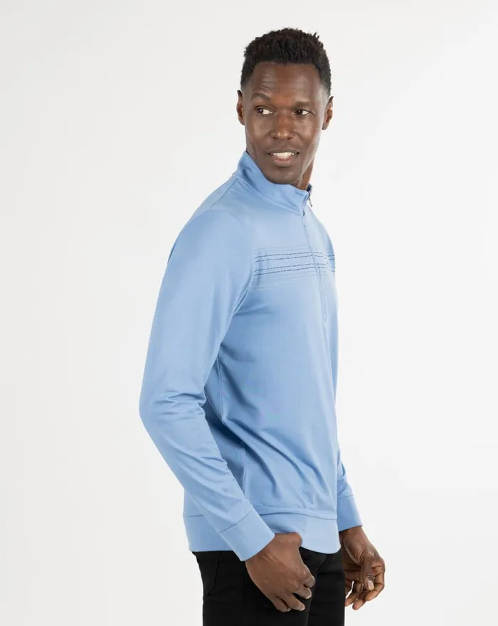 Men Quarter Zips TravisMathew HERITAGE QUARTER ZIP Heather Riviera