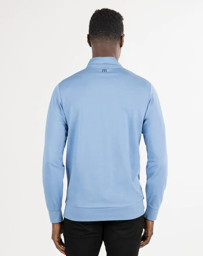 Men Quarter Zips TravisMathew HERITAGE QUARTER ZIP Heather Riviera