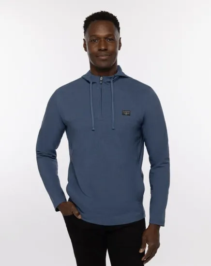 Men Quarter Zips TravisMathew SIP AND SAVOR QUARTER ZIP Heather Peacoat