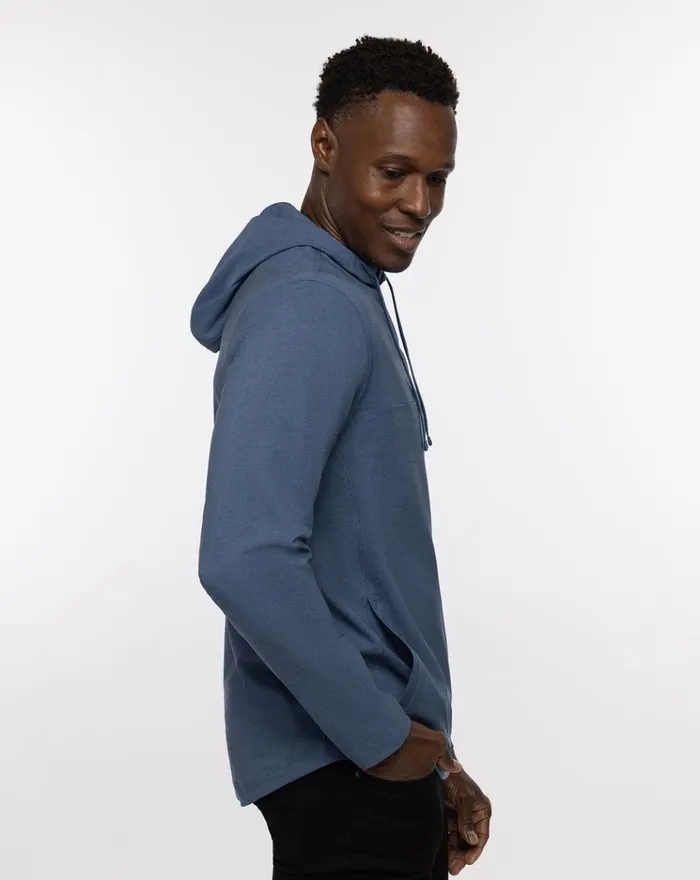 Men Quarter Zips TravisMathew SIP AND SAVOR QUARTER ZIP Heather Peacoat