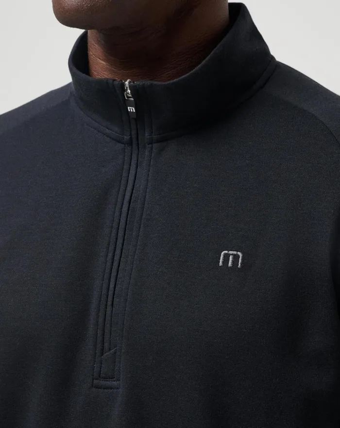 Men Quarter Zips TravisMathew UPGRADED QUARTER ZIP Black
