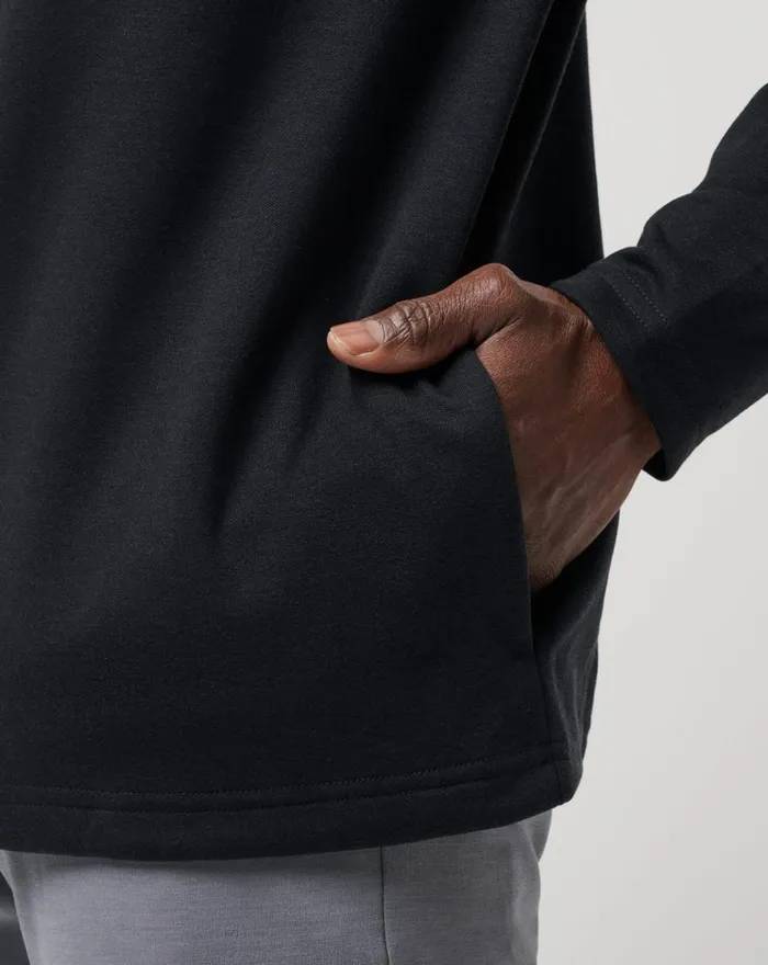 Men Quarter Zips TravisMathew UPGRADED QUARTER ZIP Black