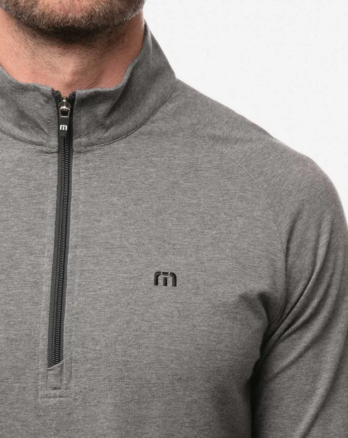 Men Quarter Zips TravisMathew ZACHARY QUARTER ZIP Heather Dark Shadow