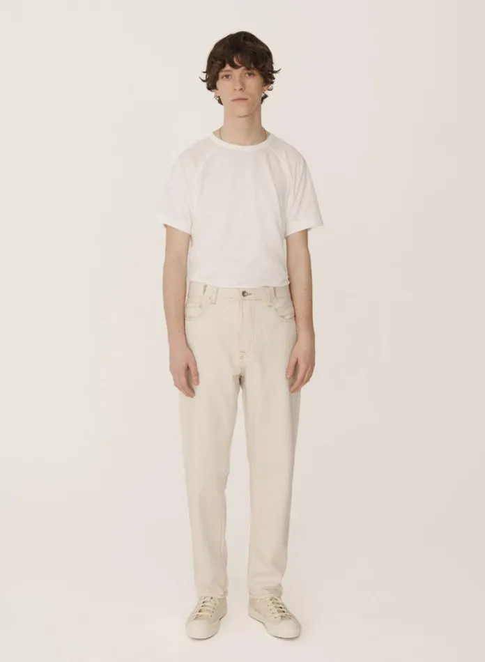 Mens Earth YMC Earth Tearaway Jeans Ecru