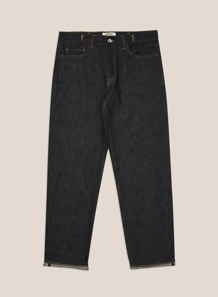 Mens Earth YMC Earth Tearaway Selvedge Denim Jeans Dark Indigo