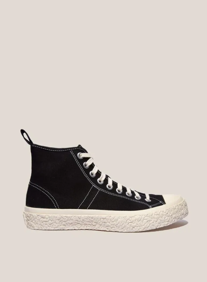 Mens Footwear YMC Vulcanised High Top Sneakers Black