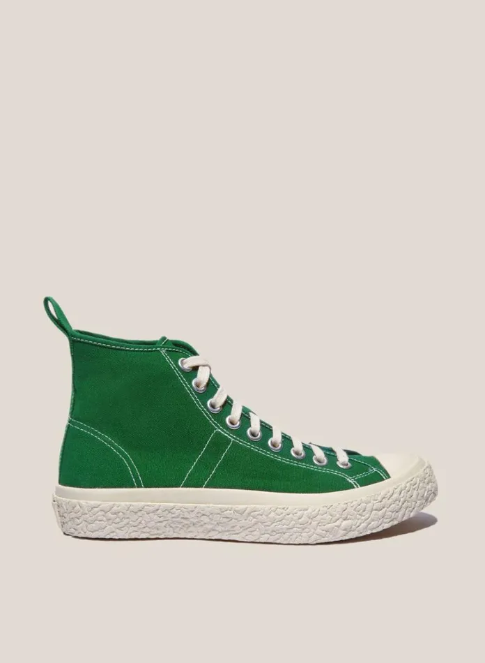 Mens Footwear YMC Vulcanised High Top Sneakers Green