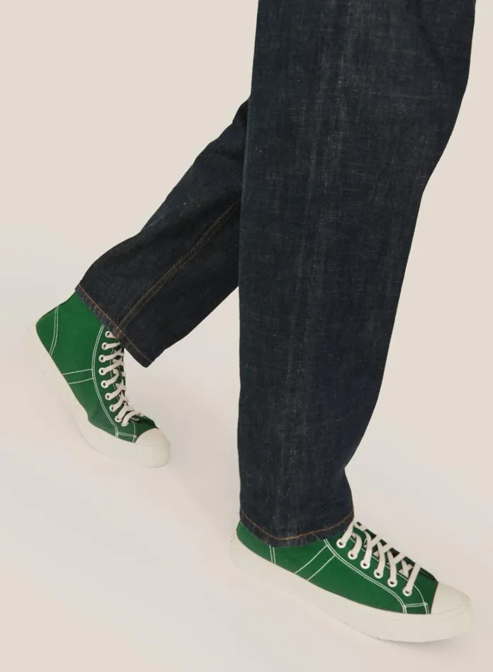 Mens Footwear YMC Vulcanised High Top Sneakers Green