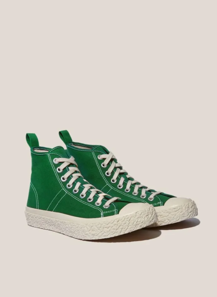 Mens Footwear YMC Vulcanised High Top Sneakers Green