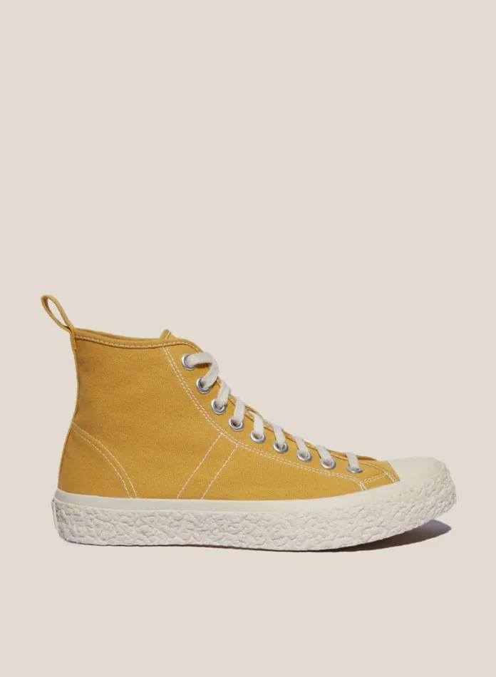 Mens Footwear YMC Vulcanised High Top Sneakers Yellow