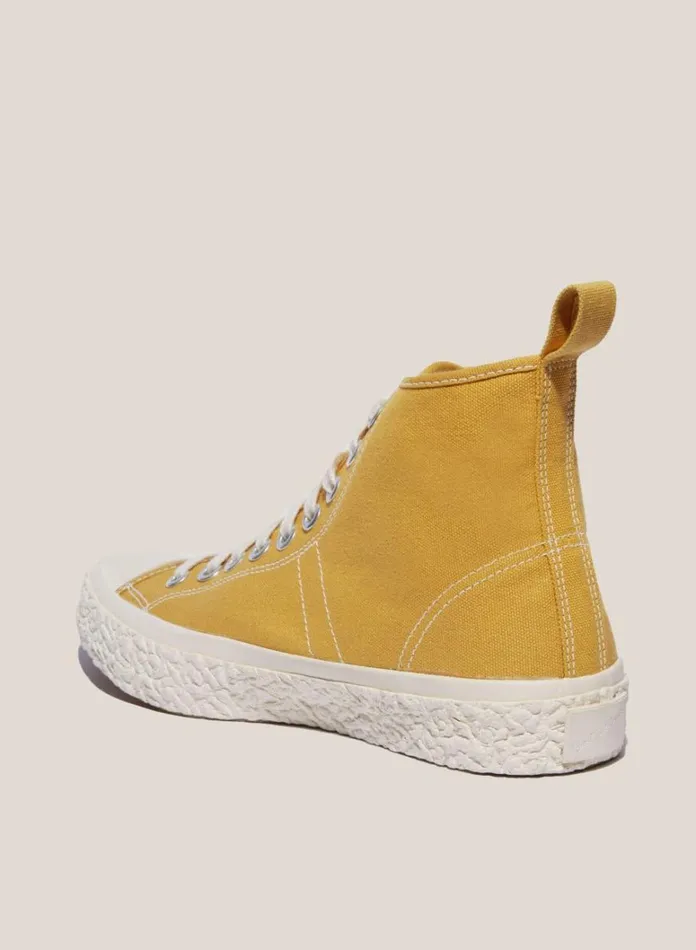 Mens Footwear YMC Vulcanised High Top Sneakers Yellow