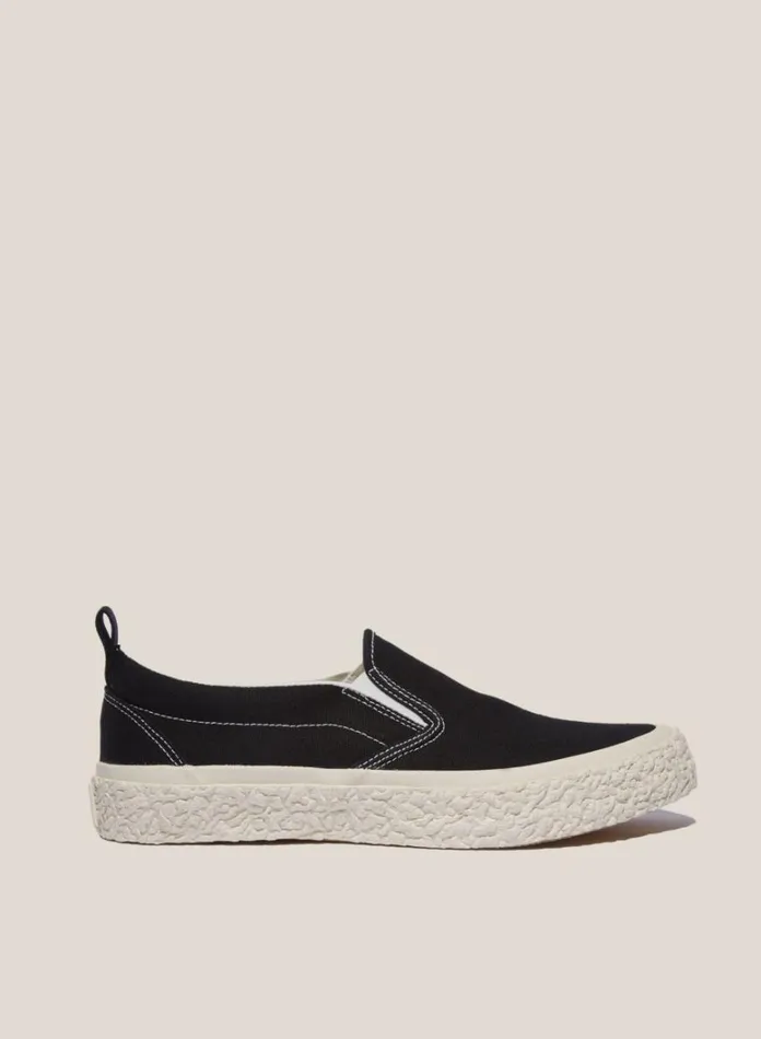 Mens Footwear YMC Vulcanised Slip On Sneakers Black