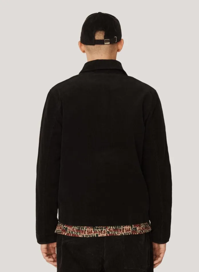 Mens Outerwear YMC Groundhog Corduroy Jacket Black