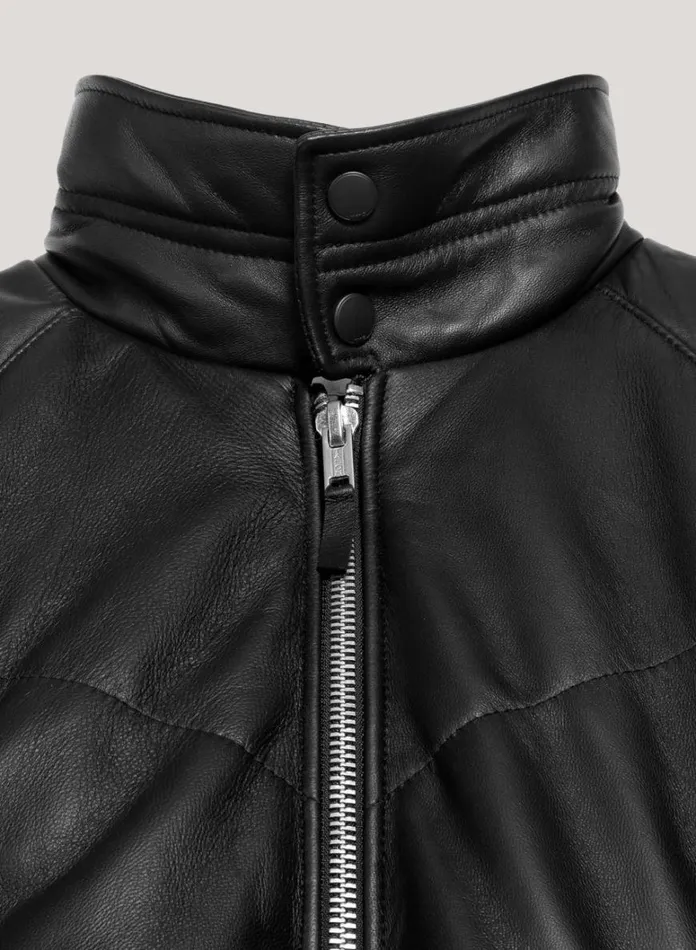 Mens Outerwear YMC Kool Herc Wadded Leather Jacket Black