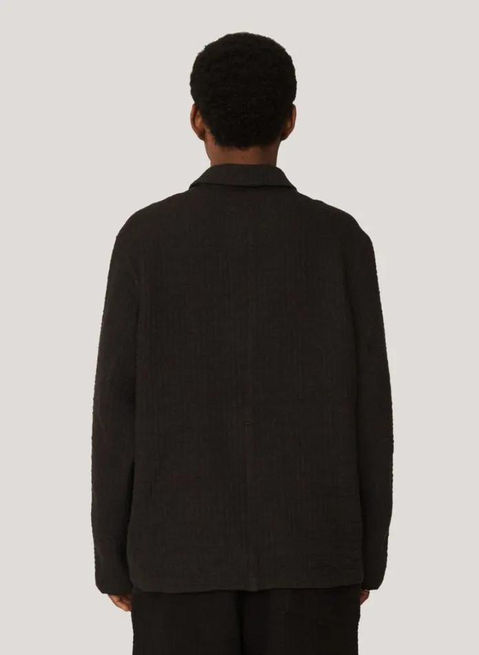 Mens Outerwear YMC Labour Chore Textured Jacket Black