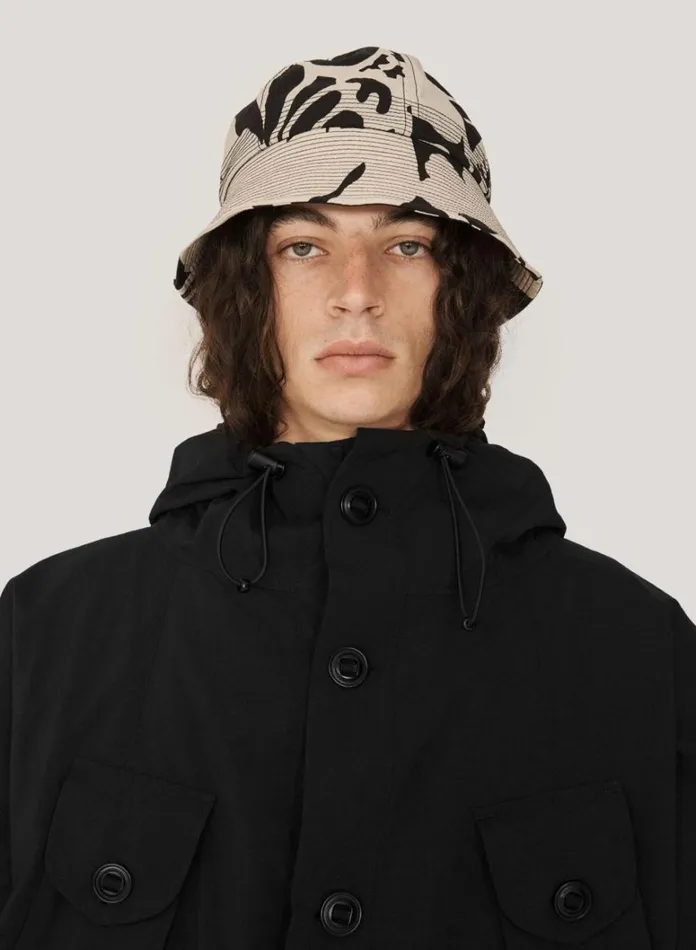 Mens Outerwear YMC Pala Poncho Hooded Coat Black
