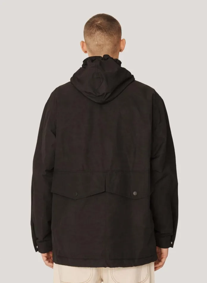 Mens Outerwear YMC Trail Hooded Ripstop Jacket Black