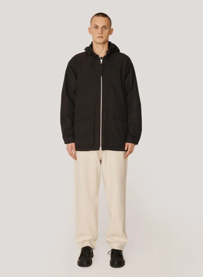 Mens Outerwear YMC Trail Hooded Ripstop Jacket Black