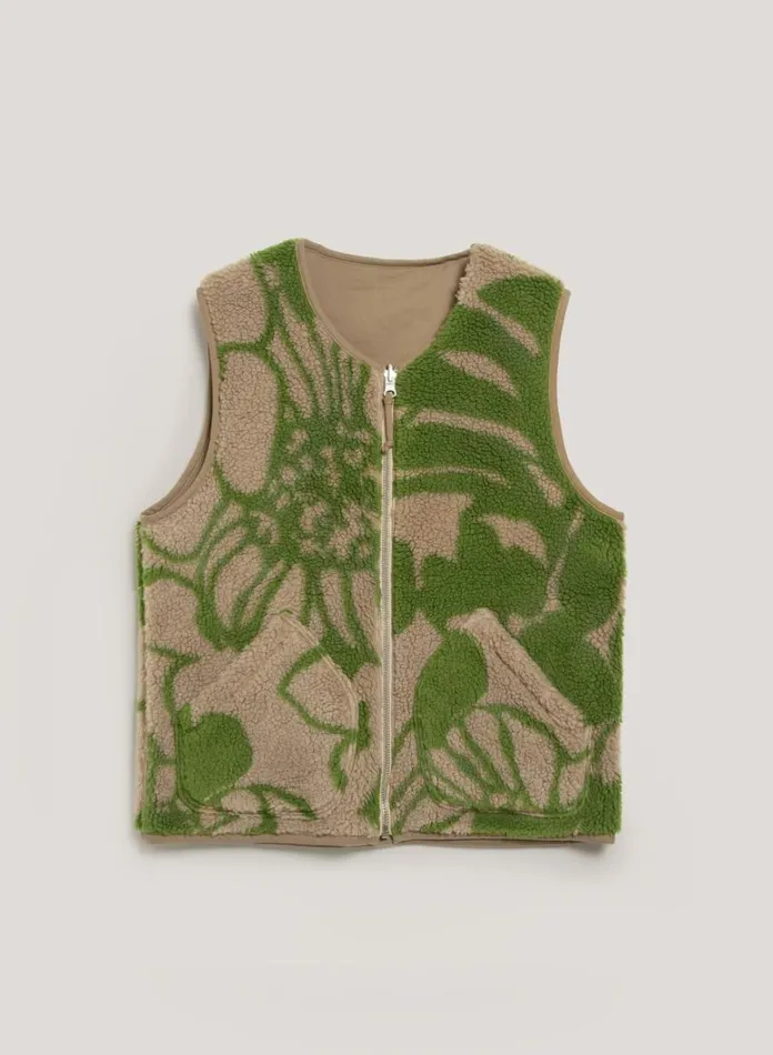 Mens Outerwear YMC Utah Waistcoat Green Multi