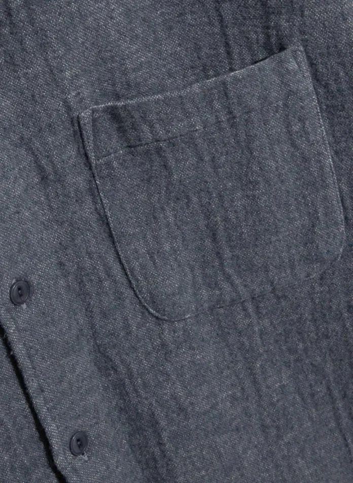 Mens Shirts YMC Curtis Brushed Shirt Blue