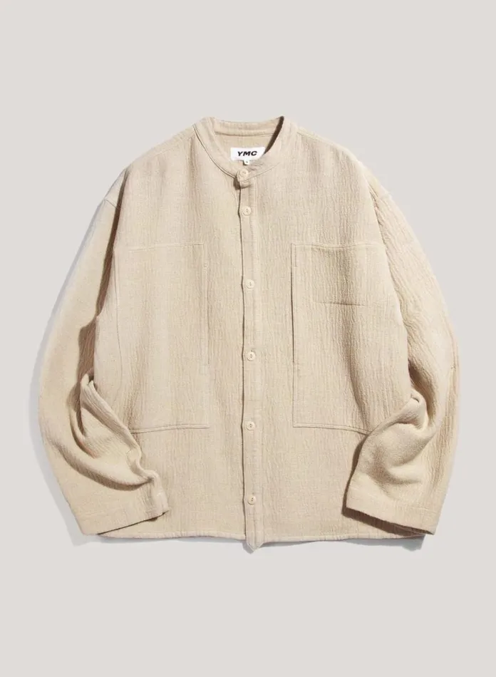 Mens Shirts YMC Hawkeye Brushed Overshirt Ecru