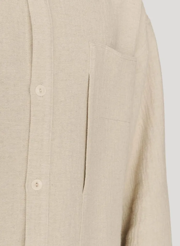 Mens Shirts YMC Hawkeye Brushed Overshirt Ecru
