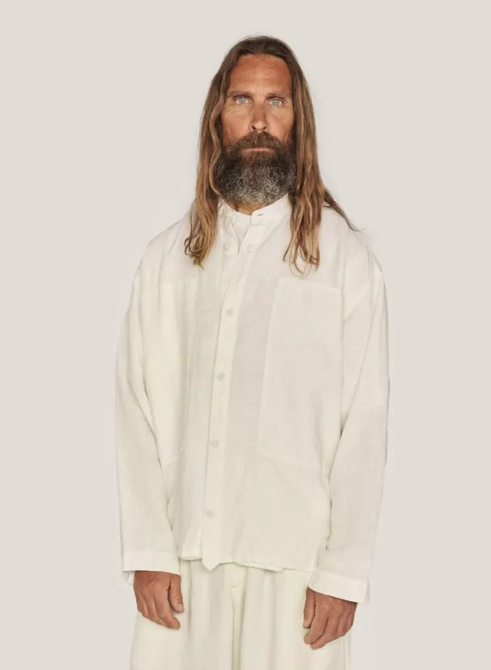 Mens Shirts YMC Hawkeye Shirt White