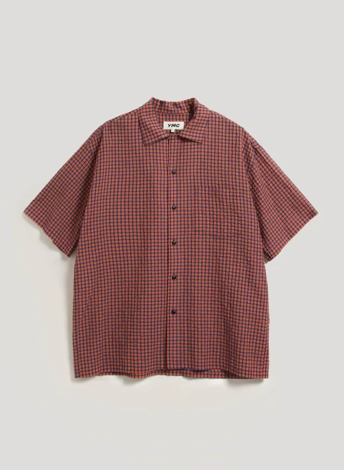 Mens Shirts YMC Idris Shirt Red Multi