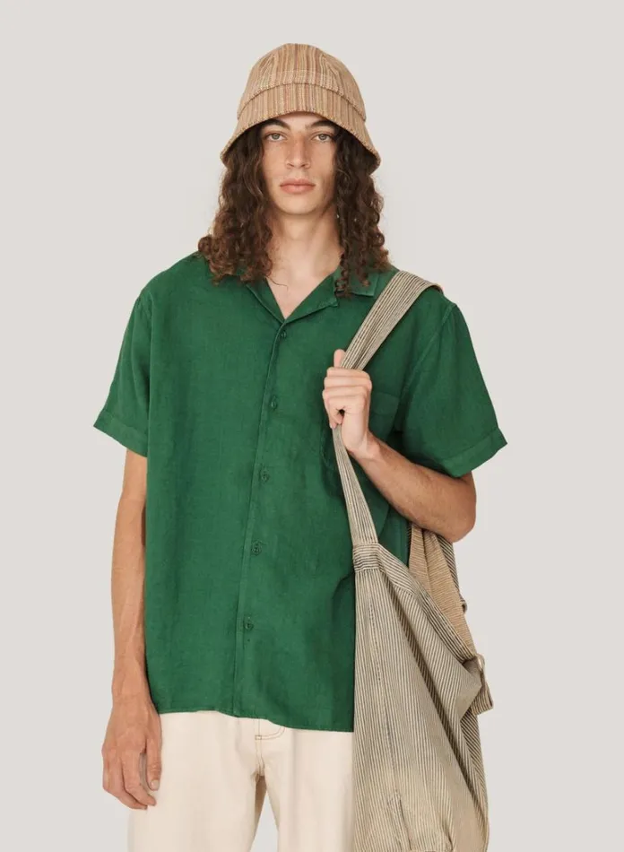 Mens Shirts YMC Malick Shirt Green