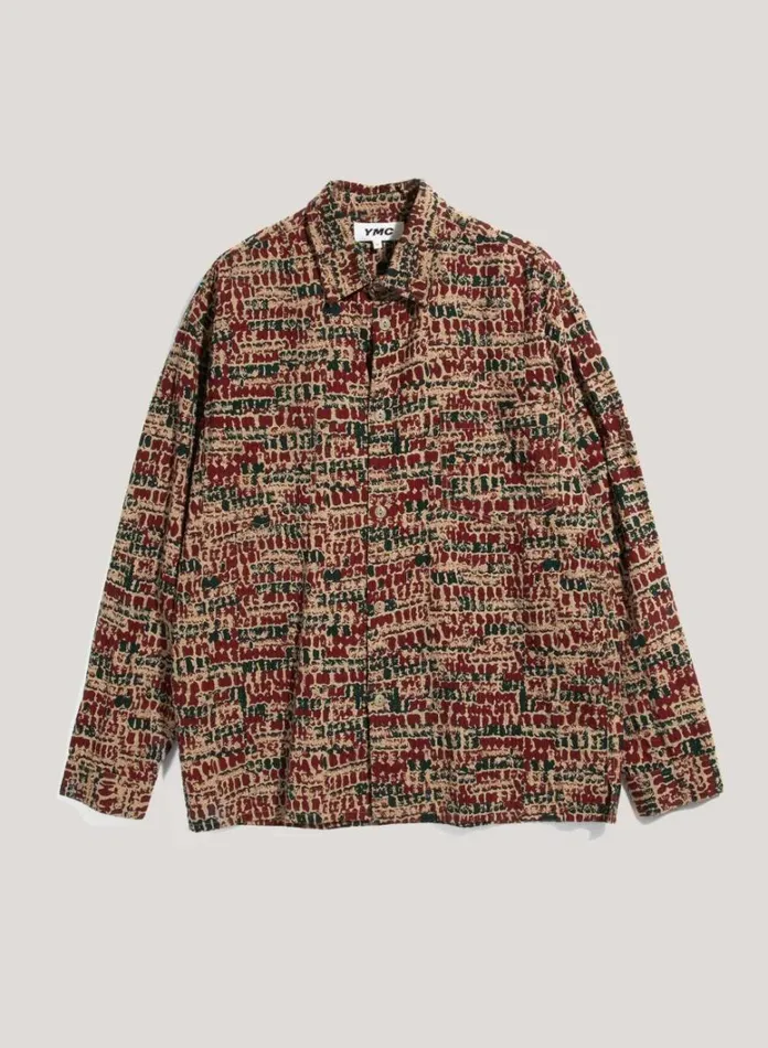 Mens Shirts YMC Mitchum Cotton Seersucker Shirt Multi