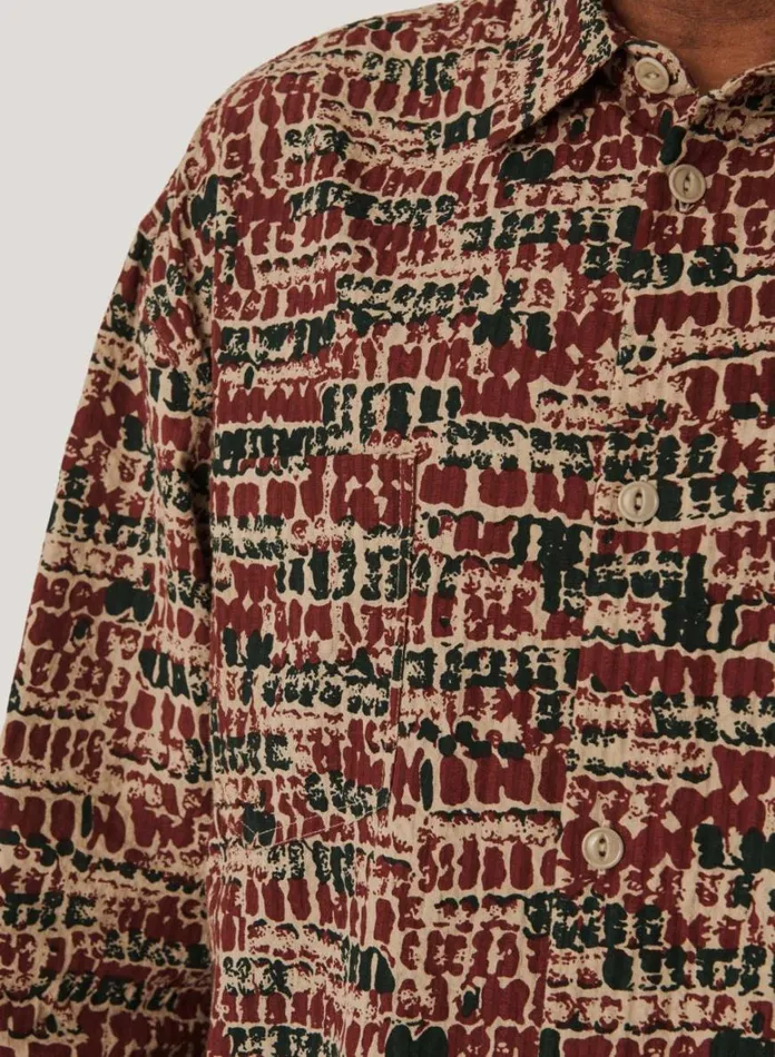 Mens Shirts YMC Mitchum Cotton Seersucker Shirt Multi