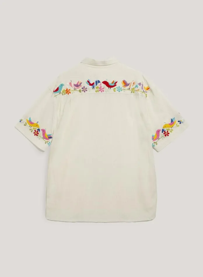 Mens Shirts YMC Mitchum Shirt Ecru