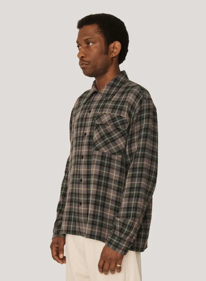 Mens Shirts YMC Wray Check Shirt Green Multi
