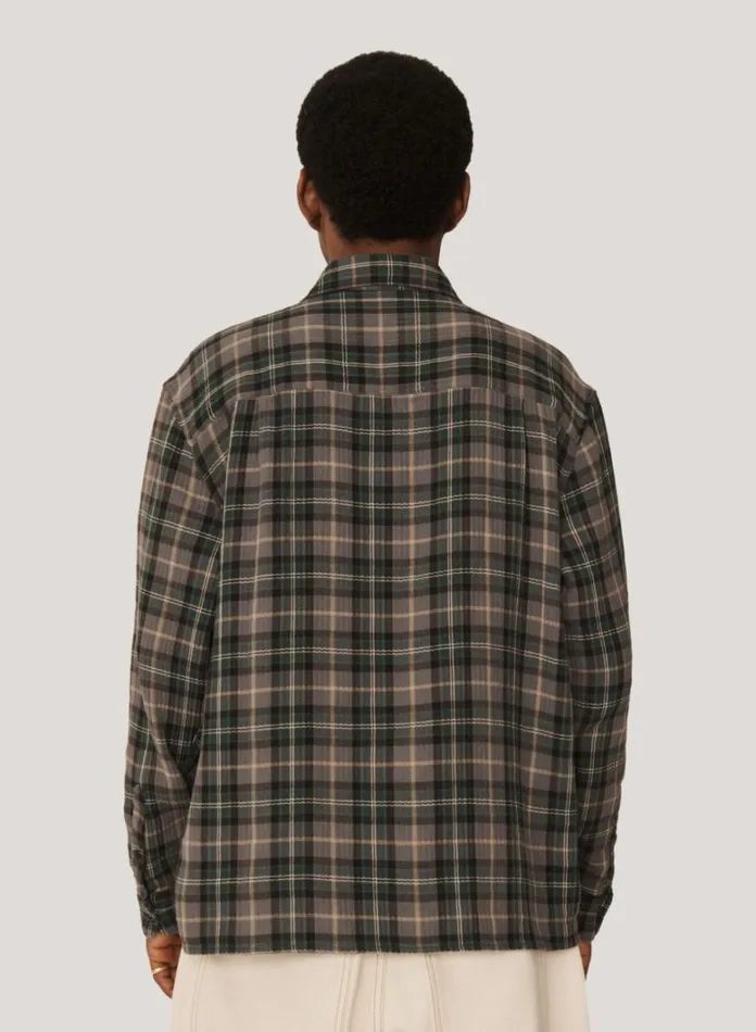 Mens Shirts YMC Wray Check Shirt Green Multi