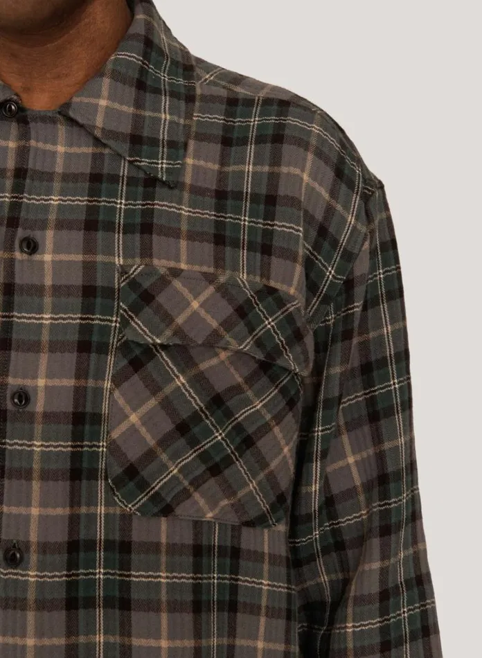 Mens Shirts YMC Wray Check Shirt Green Multi
