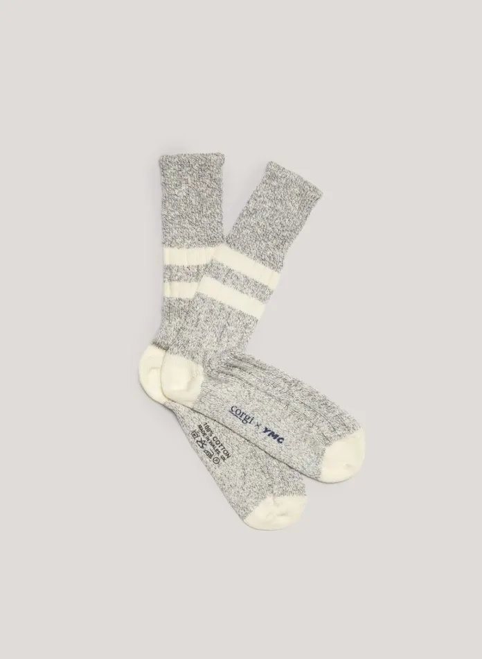 Mens Socks YMC Skate Sock Blue