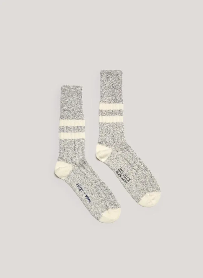 Mens Socks YMC Skate Sock Blue