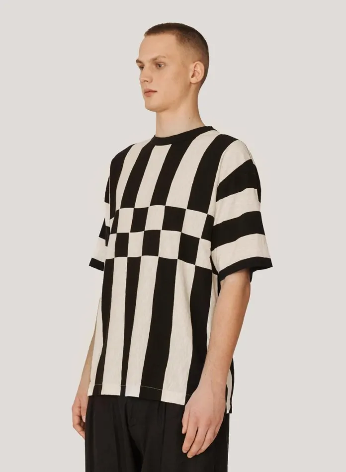 Mens TShirts YMC Hacienda TShirt Black Ecru